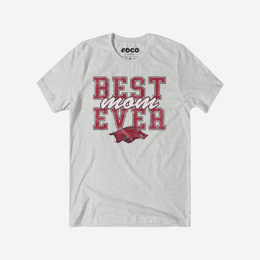 Arkansas Razorbacks Best Mom Ever Stacked T-Shirt FOCO S - FOCO.com