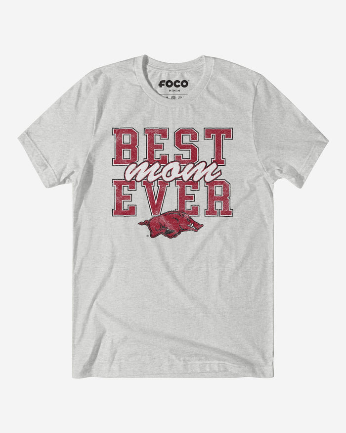 Arkansas Razorbacks Best Mom Ever Stacked T-Shirt FOCO S - FOCO.com