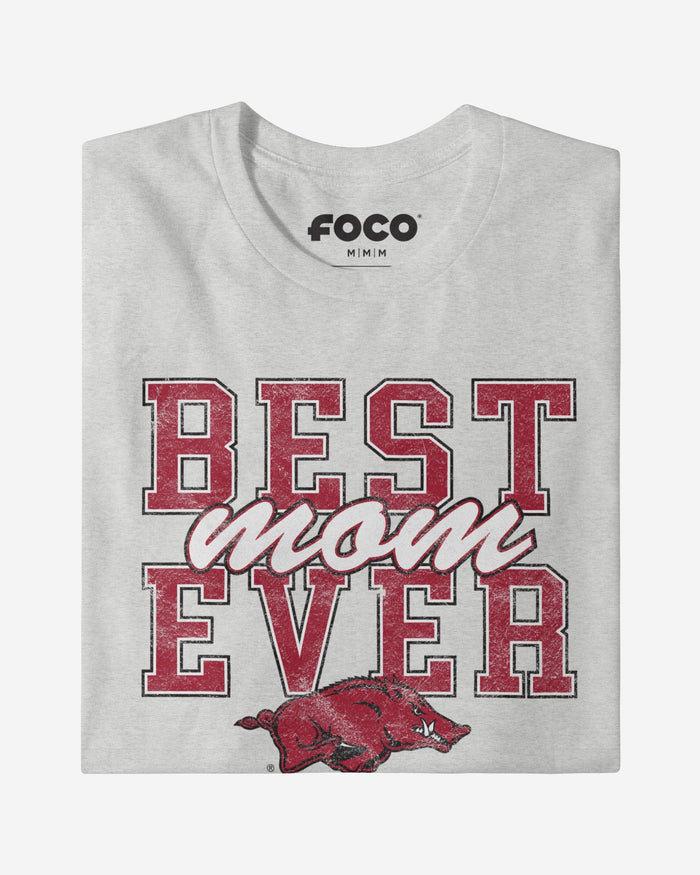 Arkansas Razorbacks Best Mom Ever Stacked T-Shirt FOCO - FOCO.com