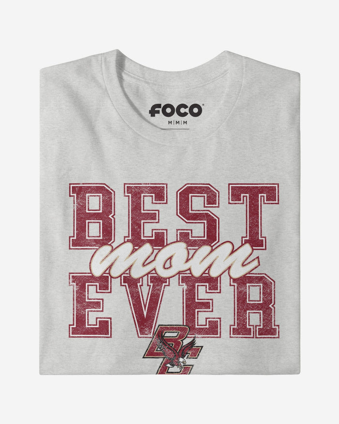 Boston College Eagles Best Mom Ever Stacked T-Shirt FOCO - FOCO.com
