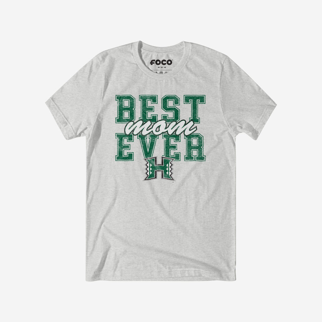 Hawaii Rainbow Warriors Best Mom Ever Stacked T-Shirt FOCO S - FOCO.com