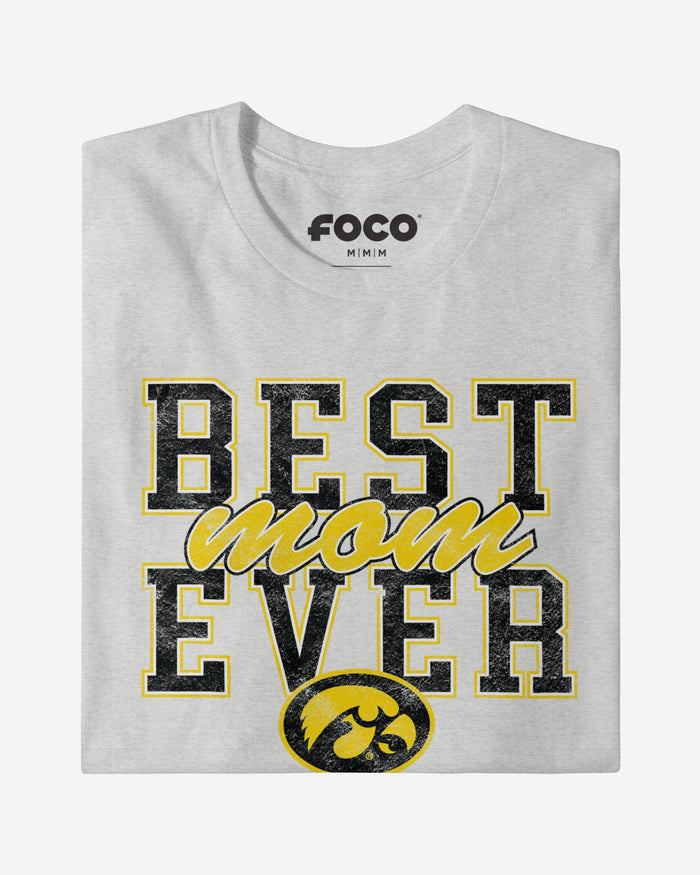 Iowa Hawkeyes Best Mom Ever Stacked T-Shirt FOCO - FOCO.com