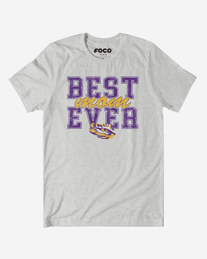 LSU Tigers Best Mom Ever Stacked T-Shirt FOCO S - FOCO.com