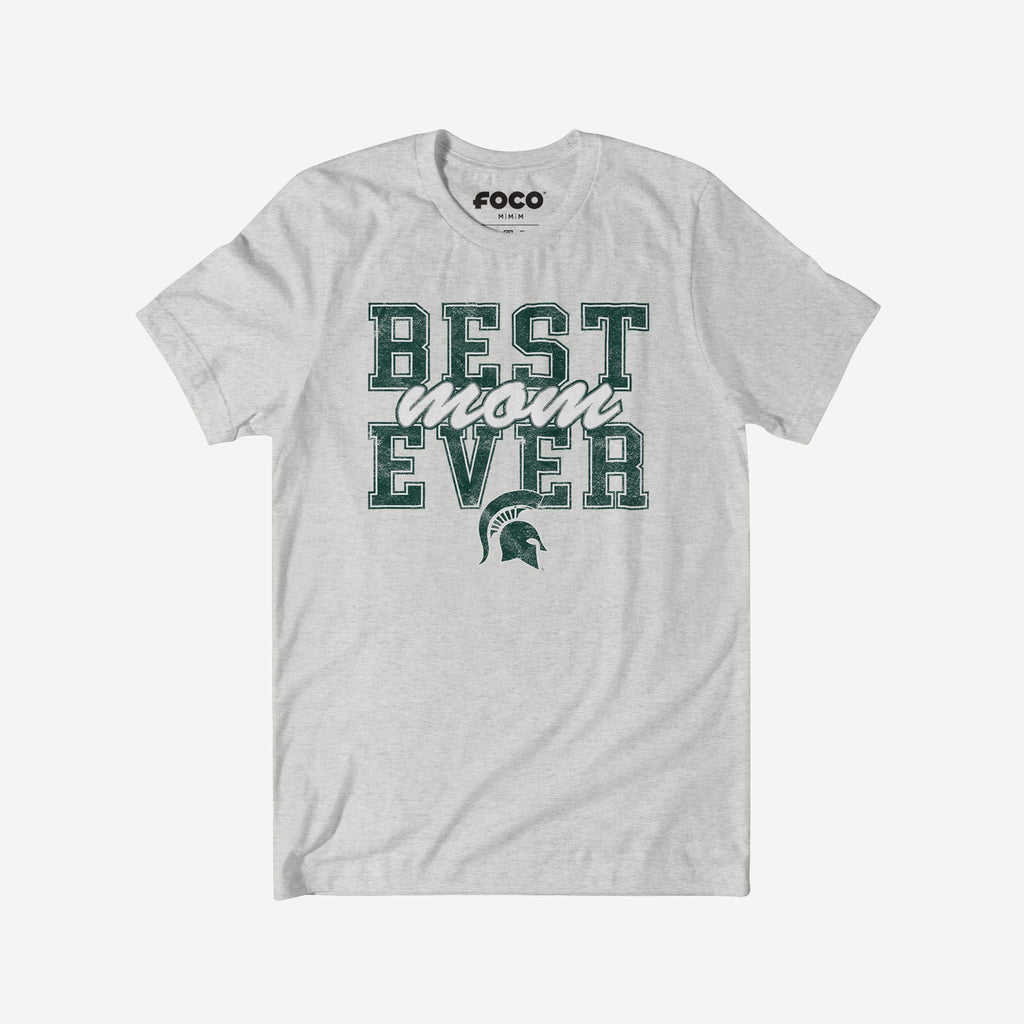 Michigan State Spartans Best Mom Ever Stacked T-Shirt FOCO S - FOCO.com