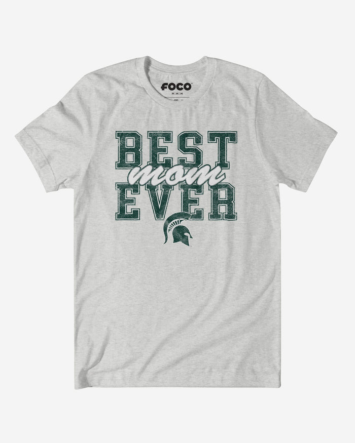 Michigan State Spartans Best Mom Ever Stacked T-Shirt FOCO S - FOCO.com