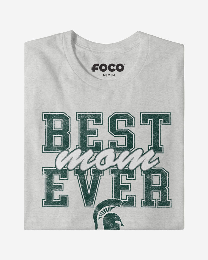 Michigan State Spartans Best Mom Ever Stacked T-Shirt FOCO - FOCO.com
