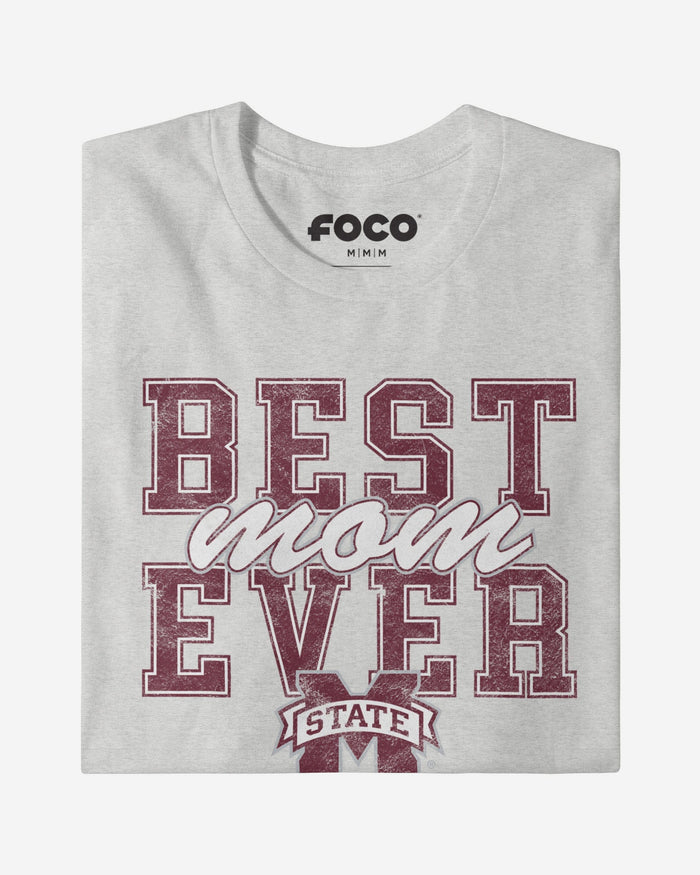 Mississippi State Bulldogs Best Mom Ever Stacked T-Shirt FOCO - FOCO.com