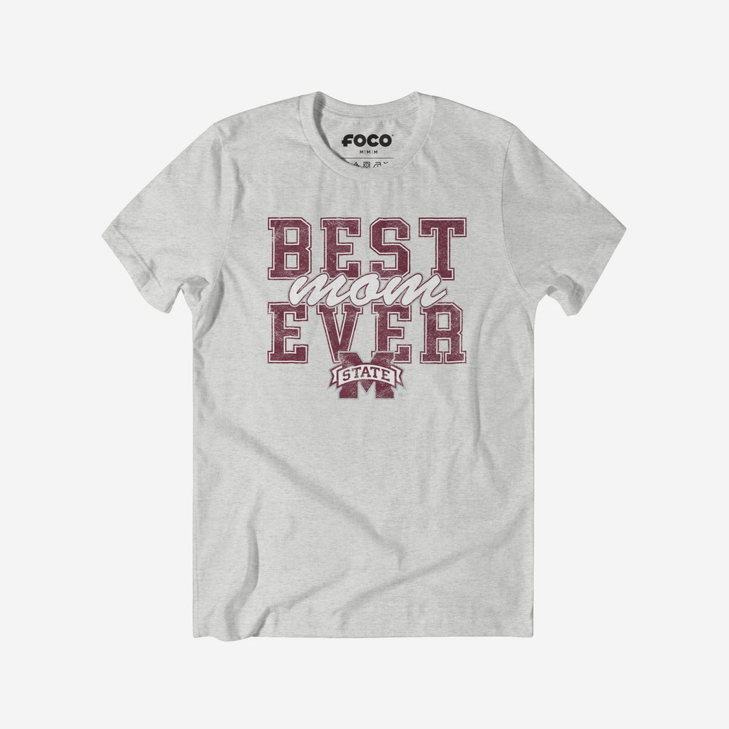 Mississippi State Bulldogs Best Mom Ever Stacked T-Shirt FOCO S - FOCO.com