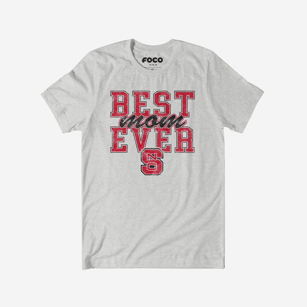 NC State Wolfpack Best Mom Ever Stacked T-Shirt FOCO S - FOCO.com