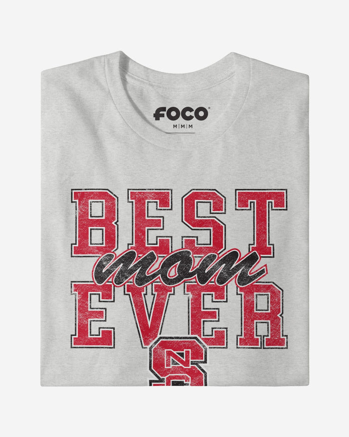 NC State Wolfpack Best Mom Ever Stacked T-Shirt FOCO - FOCO.com