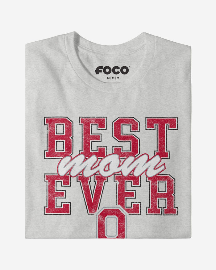 Ohio State Buckeyes Best Mom Ever Stacked T-Shirt FOCO - FOCO.com