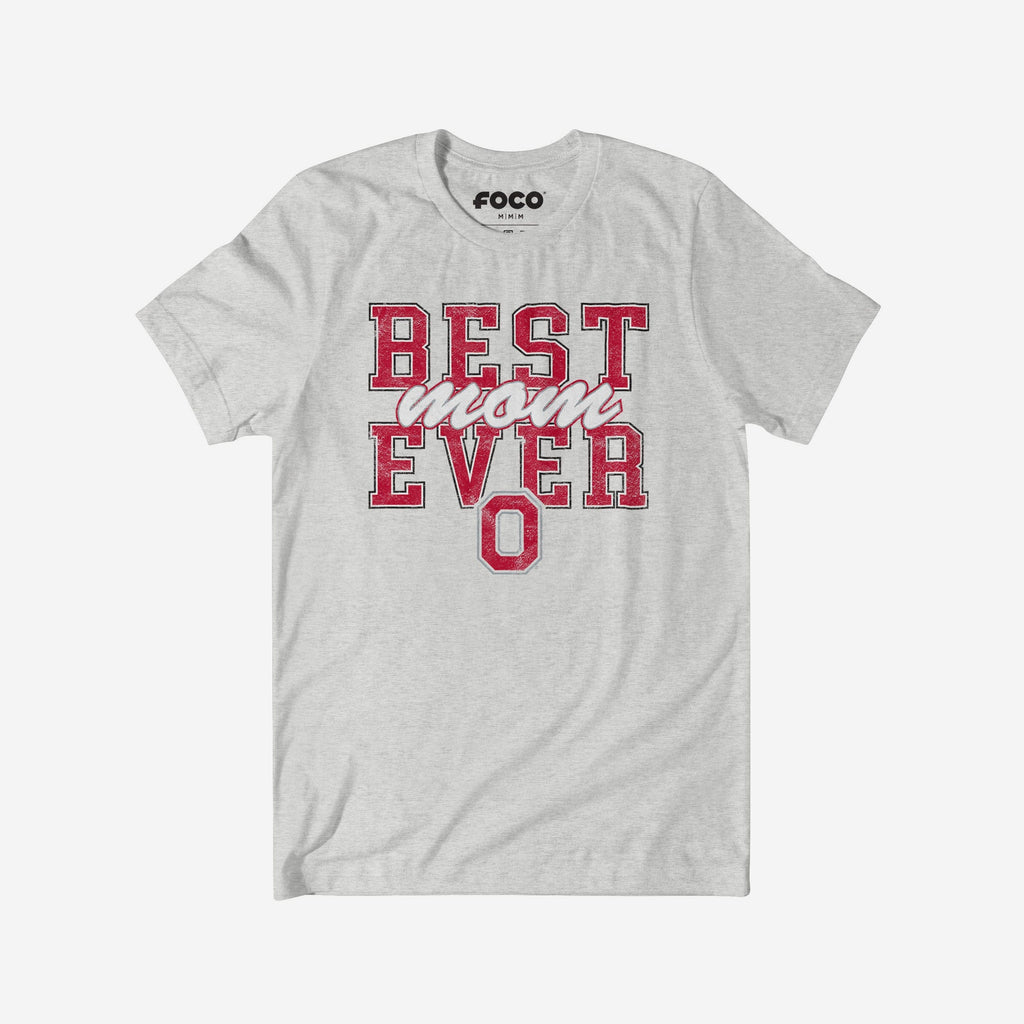 Ohio State Buckeyes Best Mom Ever Stacked T-Shirt FOCO S - FOCO.com