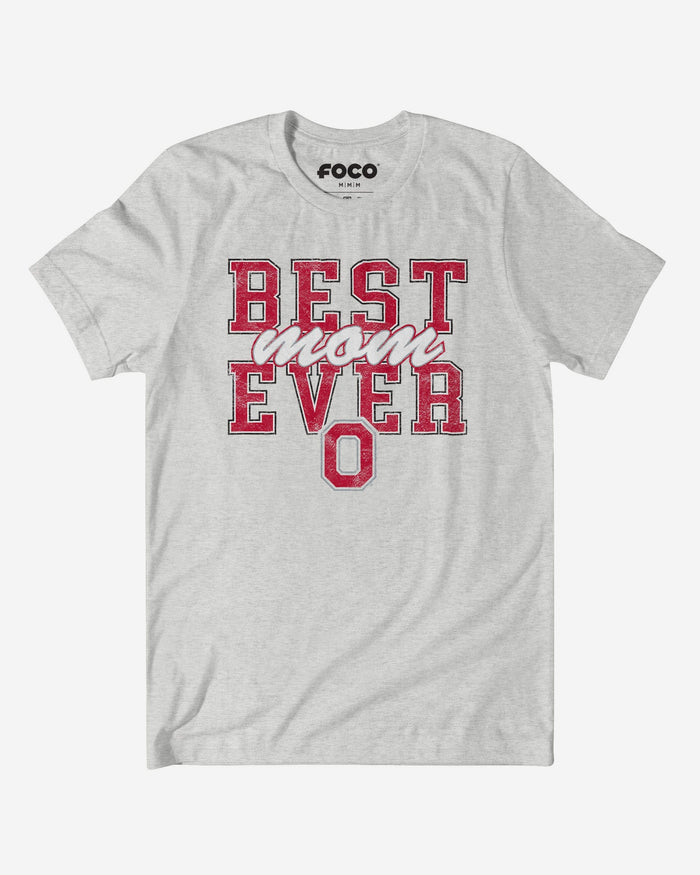 Ohio State Buckeyes Best Mom Ever Stacked T-Shirt FOCO S - FOCO.com