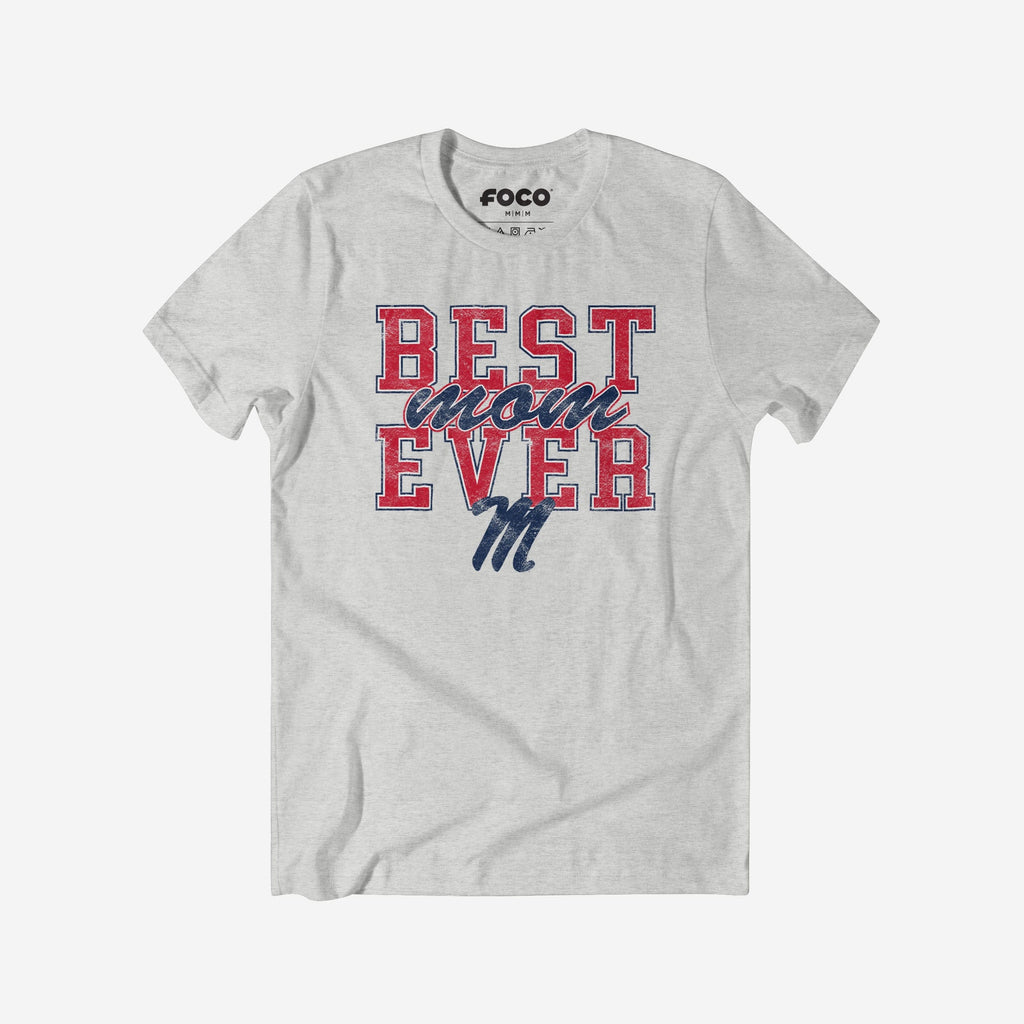 Ole Miss Rebels Best Mom Ever Stacked T-Shirt FOCO S - FOCO.com