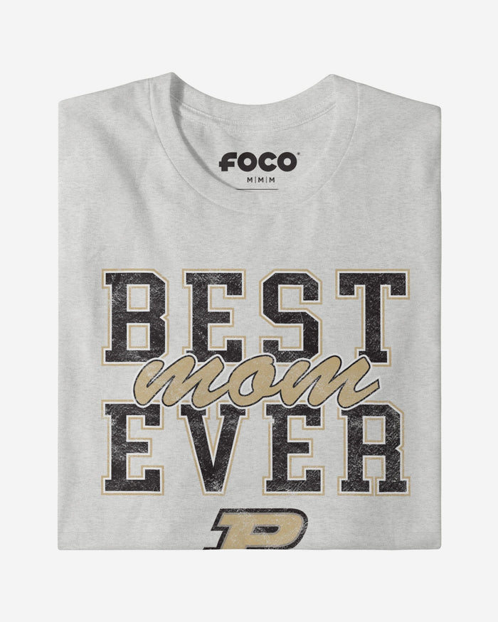 Purdue Boilermakers Best Mom Ever Stacked T-Shirt FOCO - FOCO.com