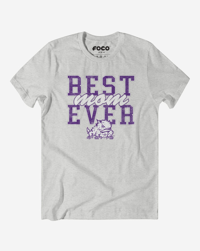 TCU Horned Frogs Best Mom Ever Stacked T-Shirt FOCO S - FOCO.com