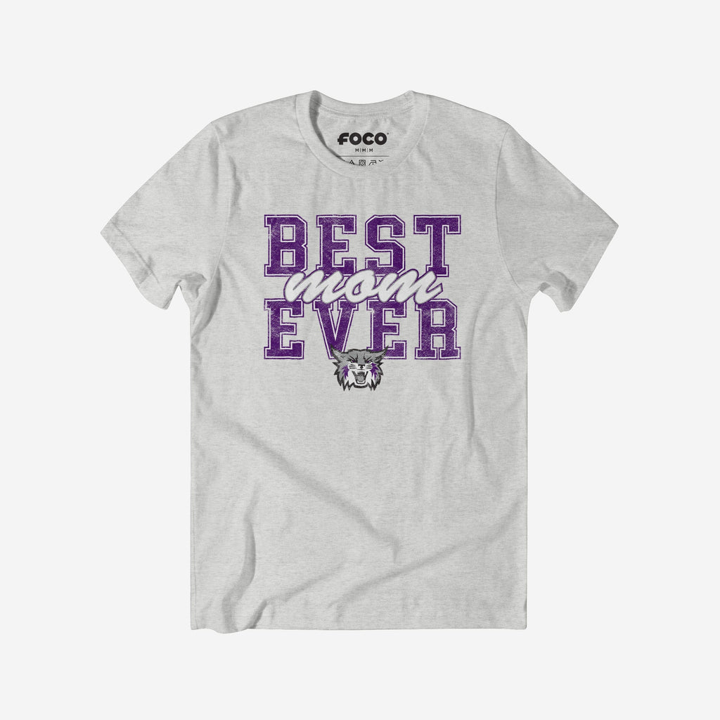Weber State Wildcats Best Mom Ever Stacked T-Shirt FOCO S - FOCO.com