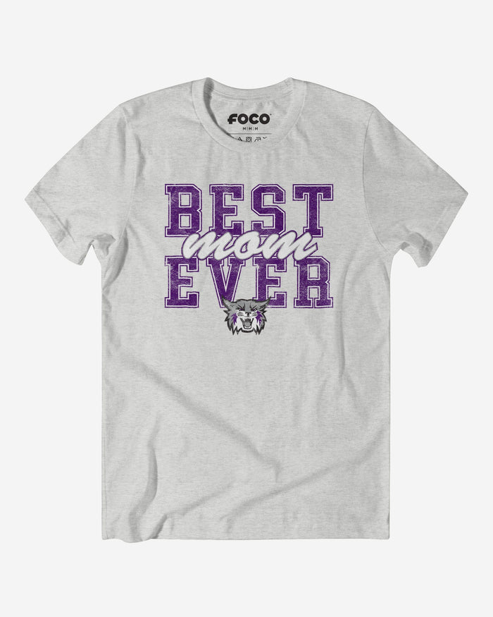 Weber State Wildcats Best Mom Ever Stacked T-Shirt FOCO S - FOCO.com