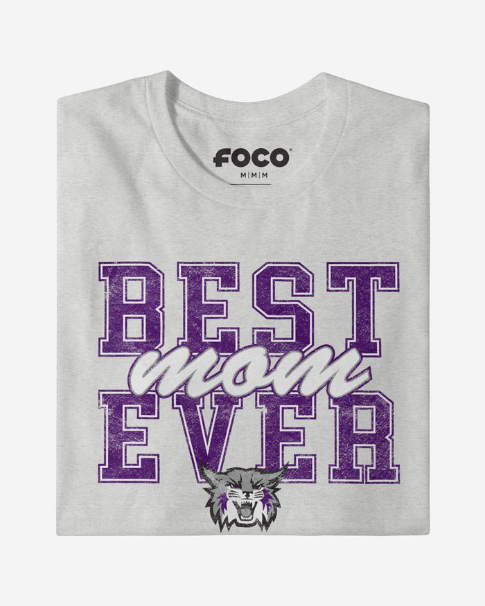 Weber State Wildcats Best Mom Ever Stacked T-Shirt FOCO - FOCO.com