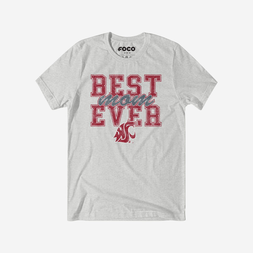 Washington State Cougars Best Mom Ever Stacked T-Shirt FOCO S - FOCO.com