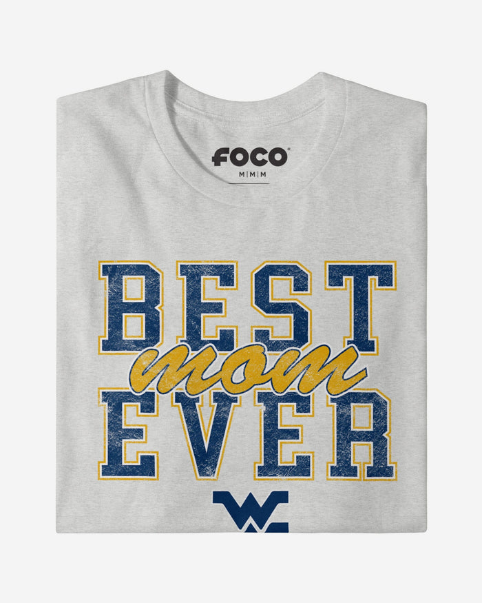 West Virginia Mountaineers Best Mom Ever Stacked T-Shirt FOCO - FOCO.com