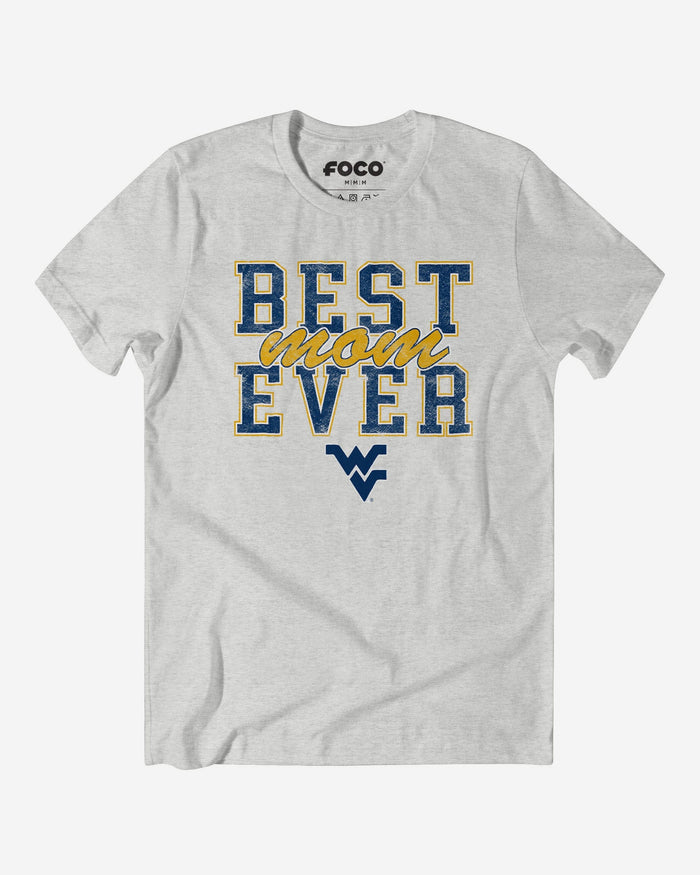 West Virginia Mountaineers Best Mom Ever Stacked T-Shirt FOCO S - FOCO.com