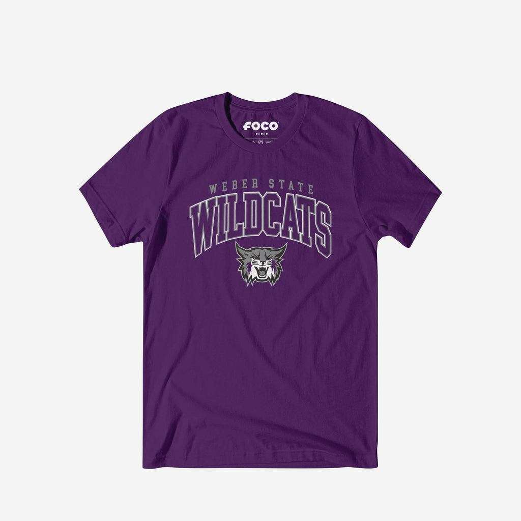 Weber State Wildcats Classic Logo T-Shirt FOCO Team Purple S - FOCO.com