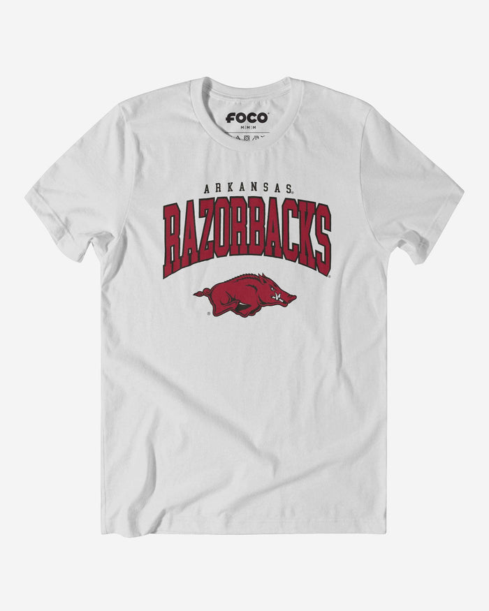 Arkansas Razorbacks Classic Logo T-Shirt FOCO White S - FOCO.com