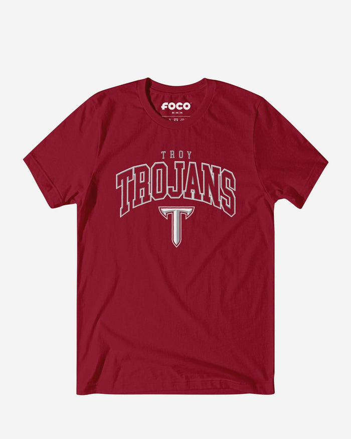 Troy Trojans Classic Logo T-Shirt FOCO Cardinal S - FOCO.com