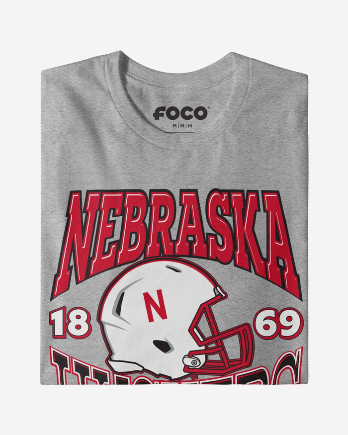 Nebraska Cornhuskers Classic Team Helmet T-Shirt FOCO - FOCO.com