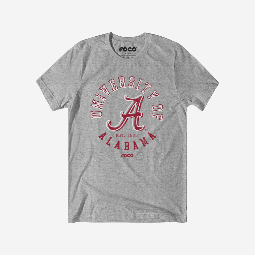 Alabama Crimson Tide Circle Vintage T-Shirt FOCO S - FOCO.com