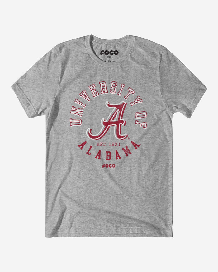 Alabama Crimson Tide Circle Vintage T-Shirt FOCO S - FOCO.com