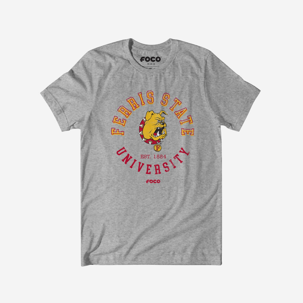 Ferris State Bulldogs Circle Vintage T-Shirt FOCO S - FOCO.com