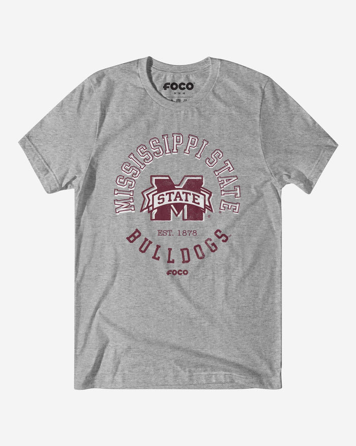 Mississippi State Bulldogs Circle Vintage T-Shirt FOCO S - FOCO.com