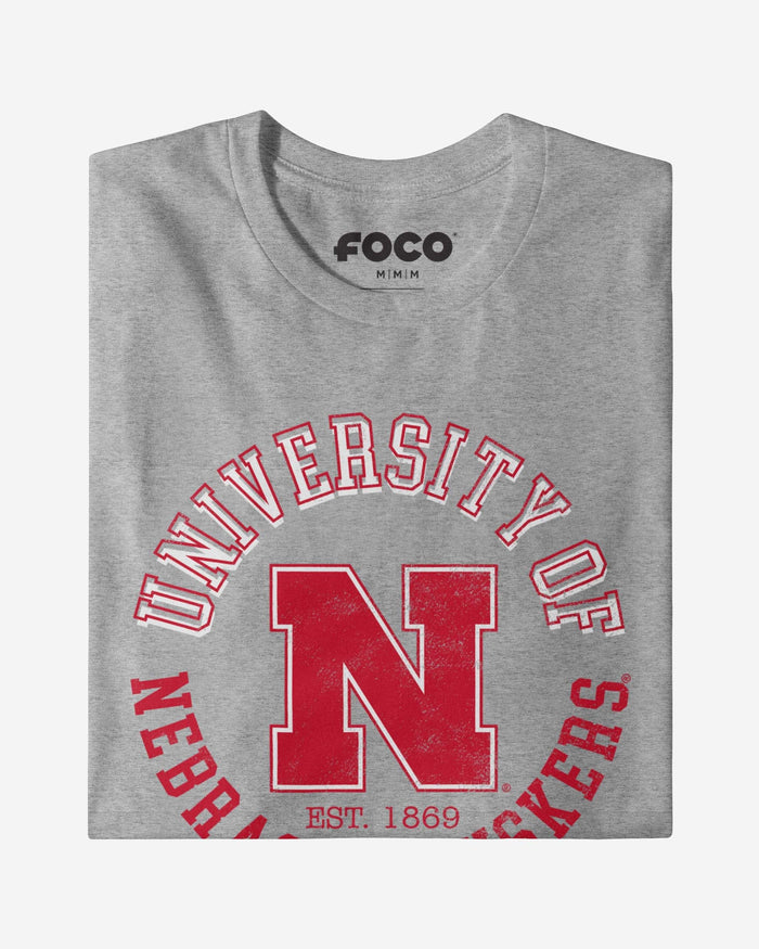 Nebraska Cornhuskers Circle Vintage T-Shirt FOCO - FOCO.com