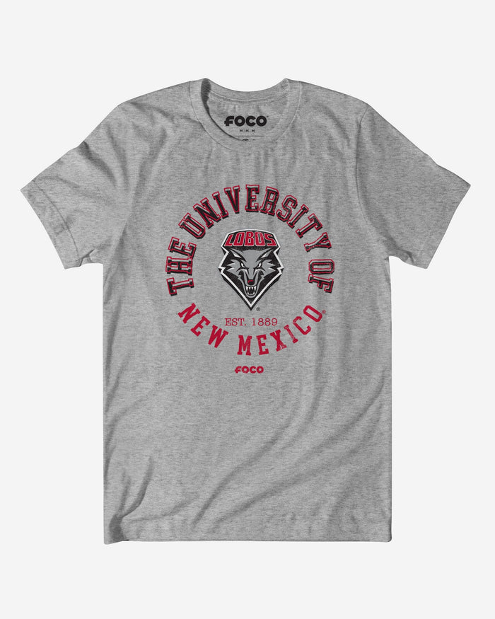 New Mexico Lobos Circle Vintage T-Shirt FOCO S - FOCO.com