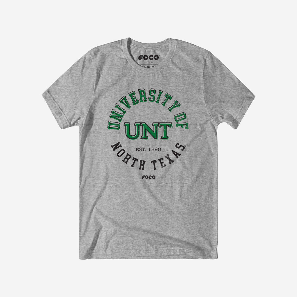 North Texas Mean Green Circle Vintage T-Shirt FOCO S - FOCO.com