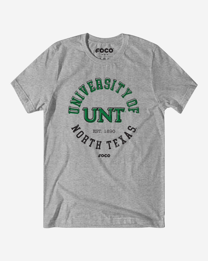 North Texas Mean Green Circle Vintage T-Shirt FOCO S - FOCO.com