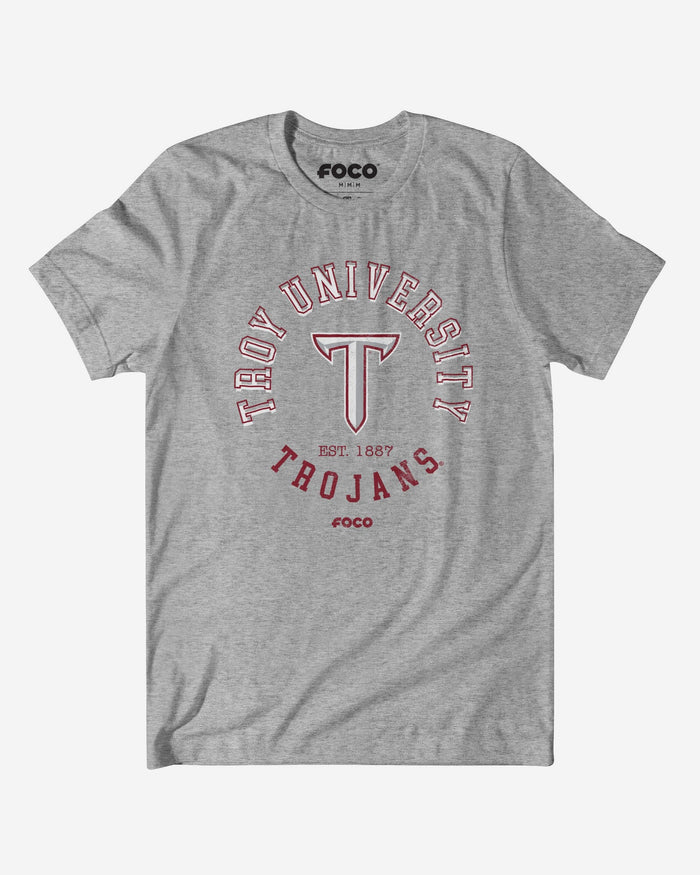 Troy Trojans Circle Vintage T-Shirt FOCO S - FOCO.com