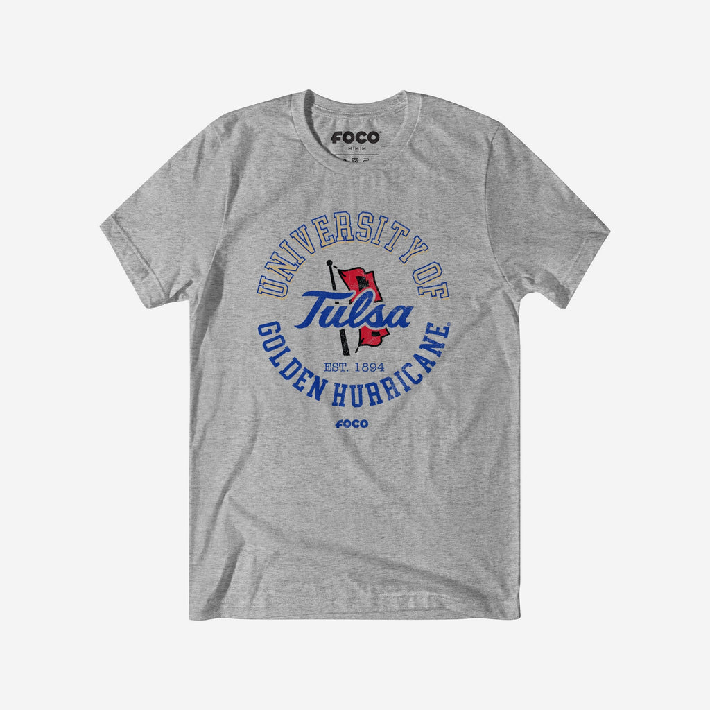 Tulsa Golden Hurricane Circle Vintage T-Shirt FOCO S - FOCO.com