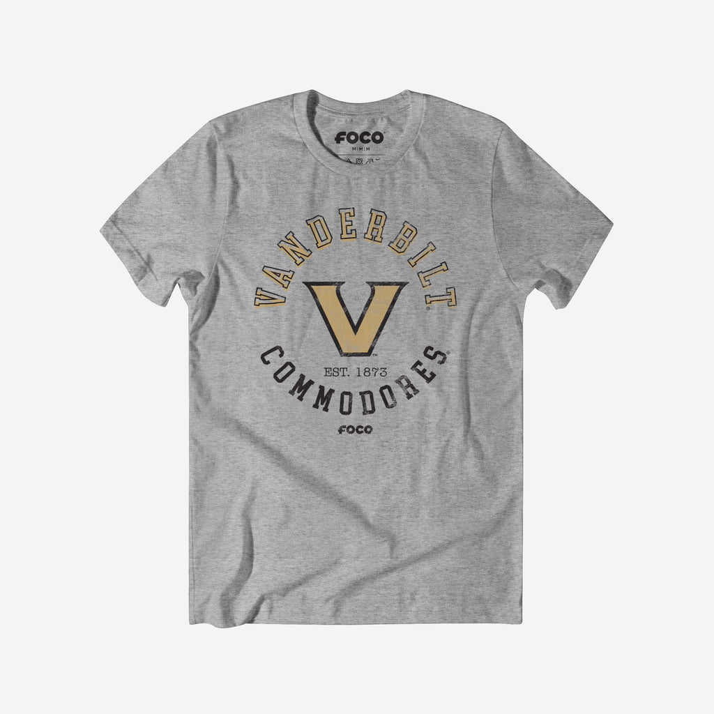 Vanderbilt Commodores Circle Vintage T-Shirt FOCO S - FOCO.com