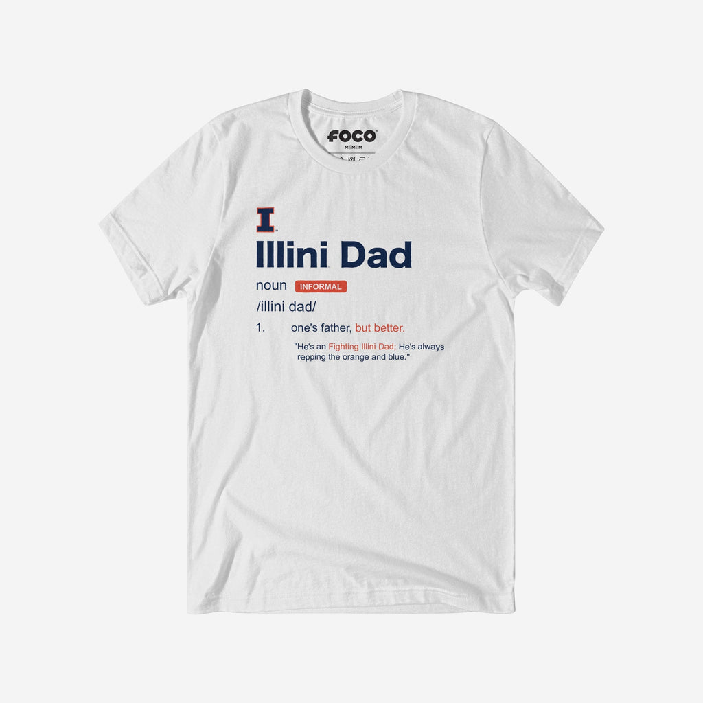 Illinois Fighting Illini Dad Definition T-Shirt FOCO S - FOCO.com