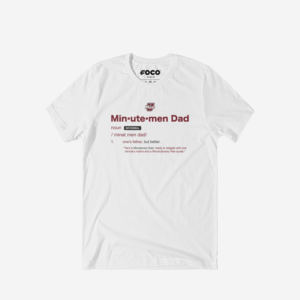 UMass Minutemen Dad Definition T-Shirt FOCO S - FOCO.com
