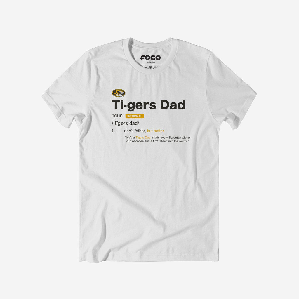 Missouri Tigers Dad Definition T-Shirt FOCO S - FOCO.com