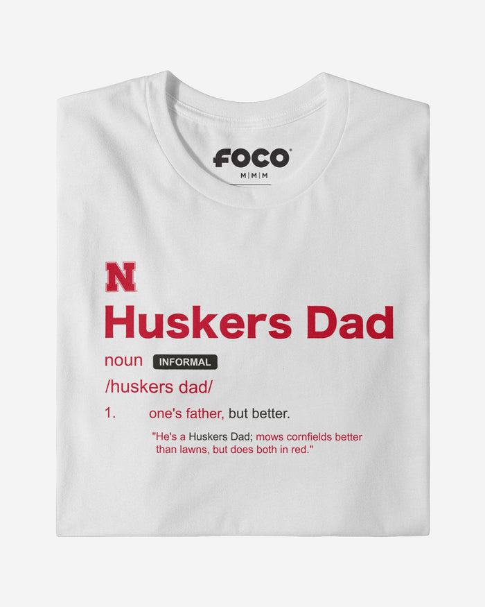 Nebraska Cornhuskers Dad Definition T-Shirt FOCO S - FOCO.com