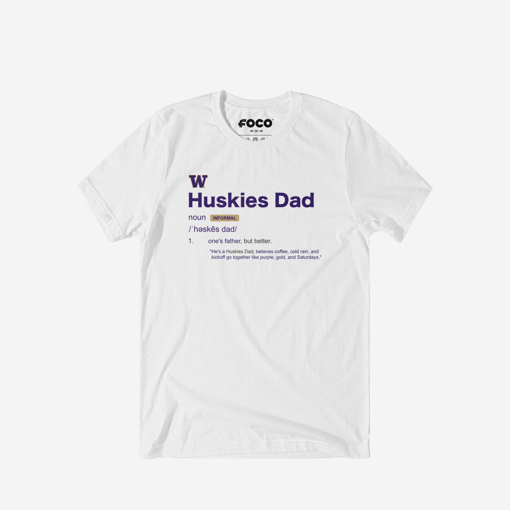 Washington Huskies Dad Definition T-Shirt FOCO S - FOCO.com