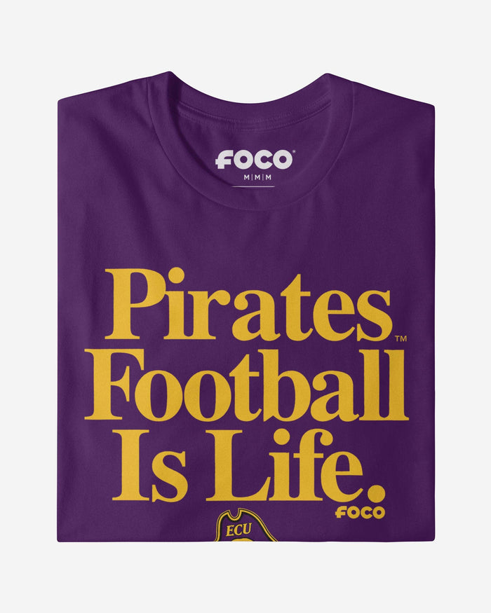 East Carolina Pirates Football is Life T-Shirt FOCO - FOCO.com
