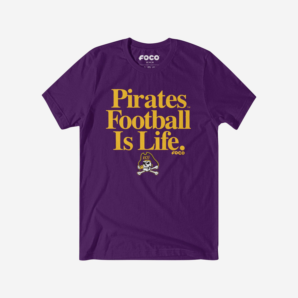 East Carolina Pirates Football is Life T-Shirt FOCO S - FOCO.com