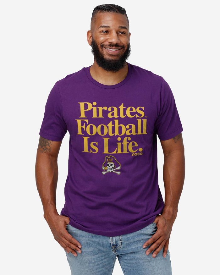 East Carolina Pirates Football is Life T-Shirt FOCO - FOCO.com