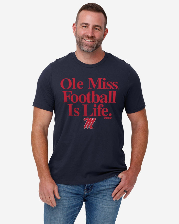 Ole Miss Rebels Football is Life T-Shirt FOCO - FOCO.com